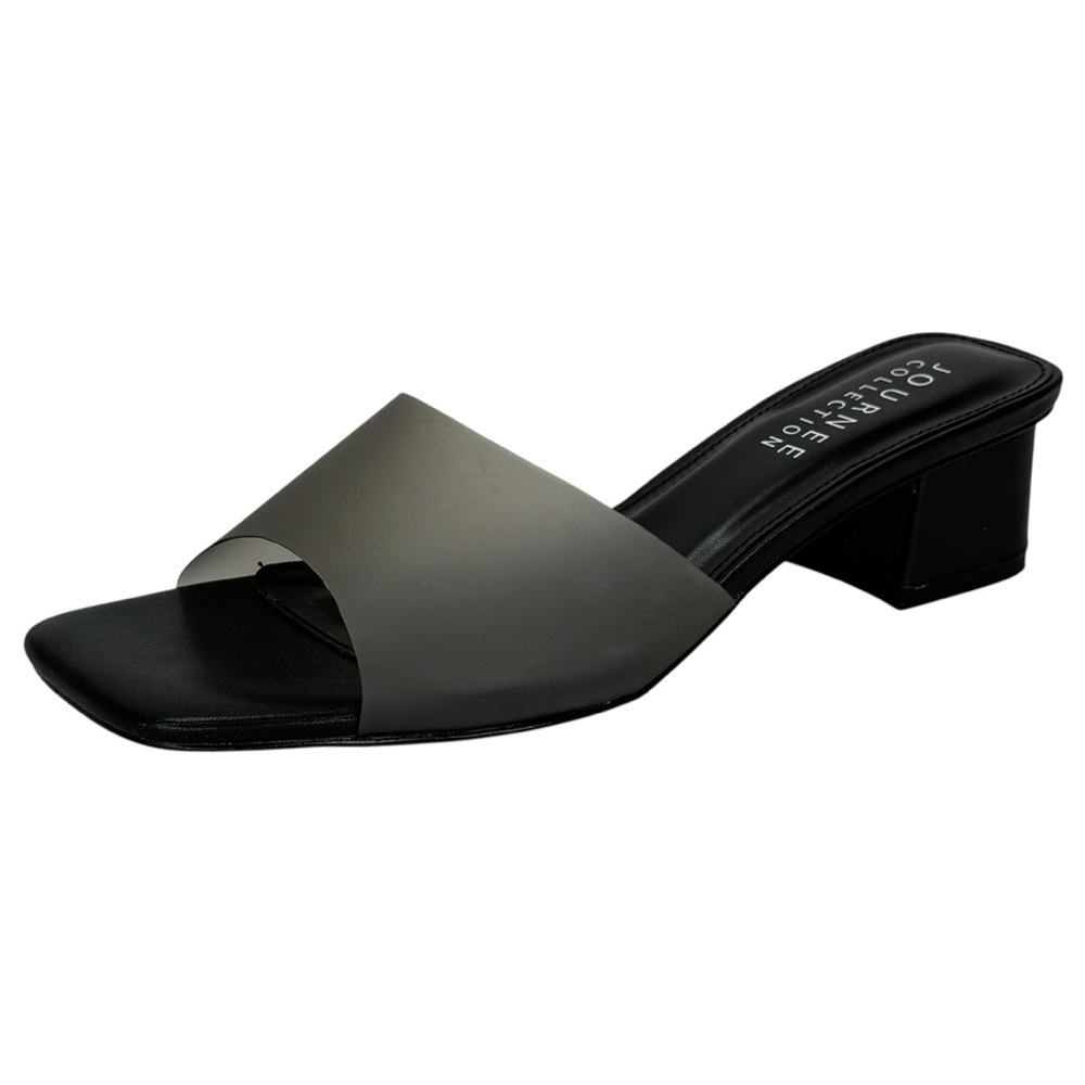 Journee Collection Jaydin Smoke Vinyl Womens Heels Size 9M - Picture 2 of 10